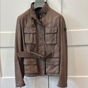 Belstaff Women’s Brown Leather Trialmaster Triumph Jacket